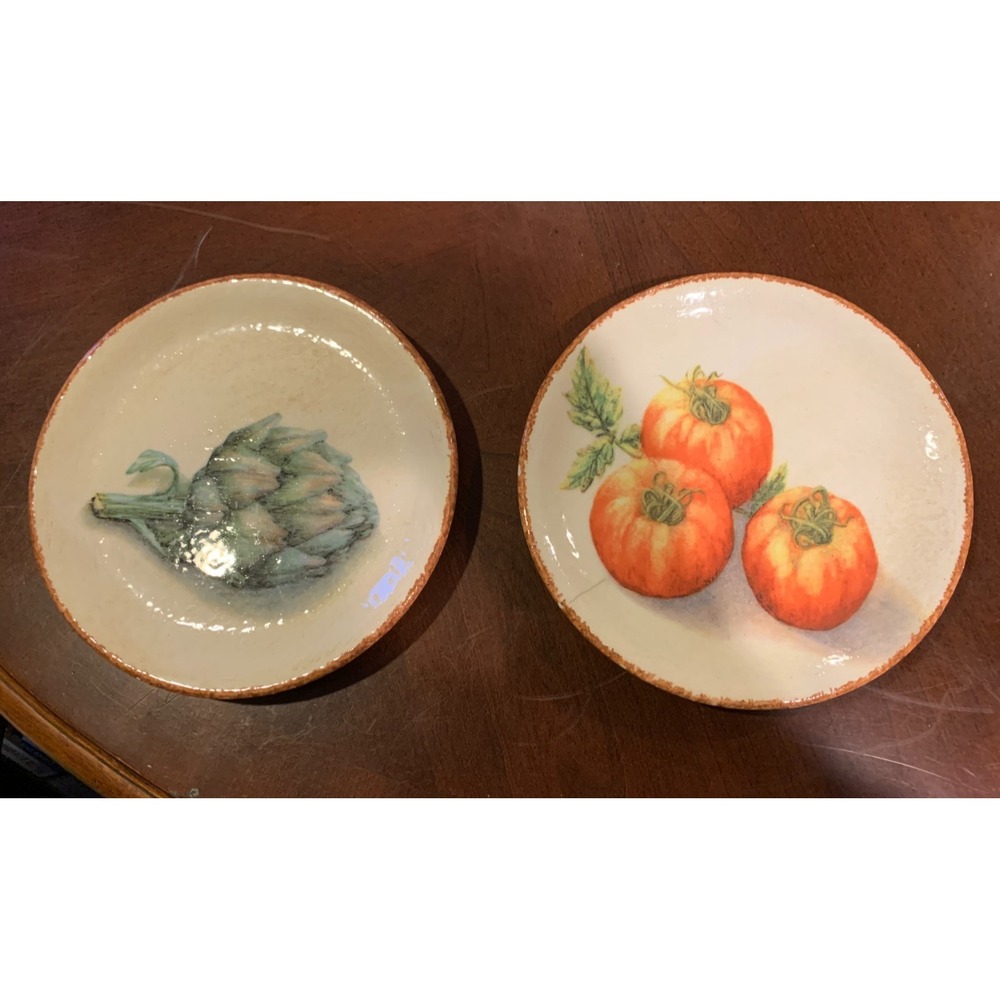 Williams Sonoma Jardin Potager Vintage - Set of‎ 2, small hairline crack